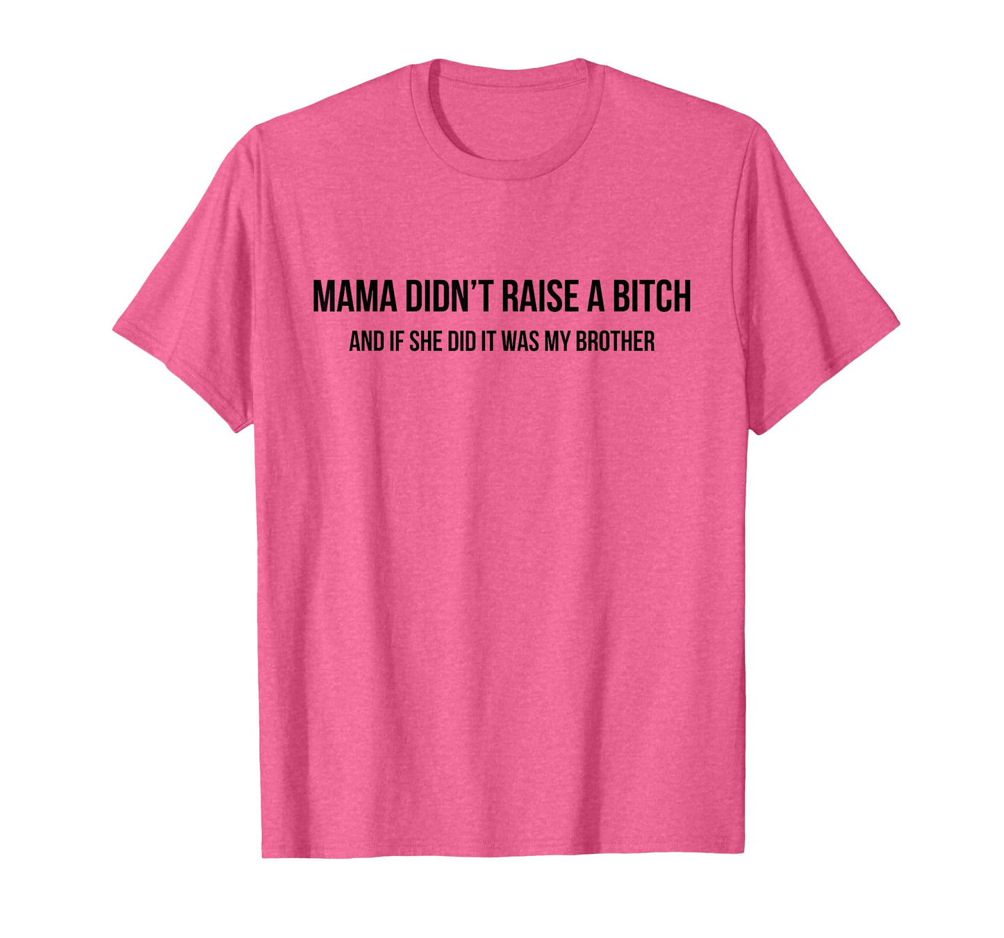 Mama Didn't Raise A Bitch and If She Did It was My Brother T-Shirt