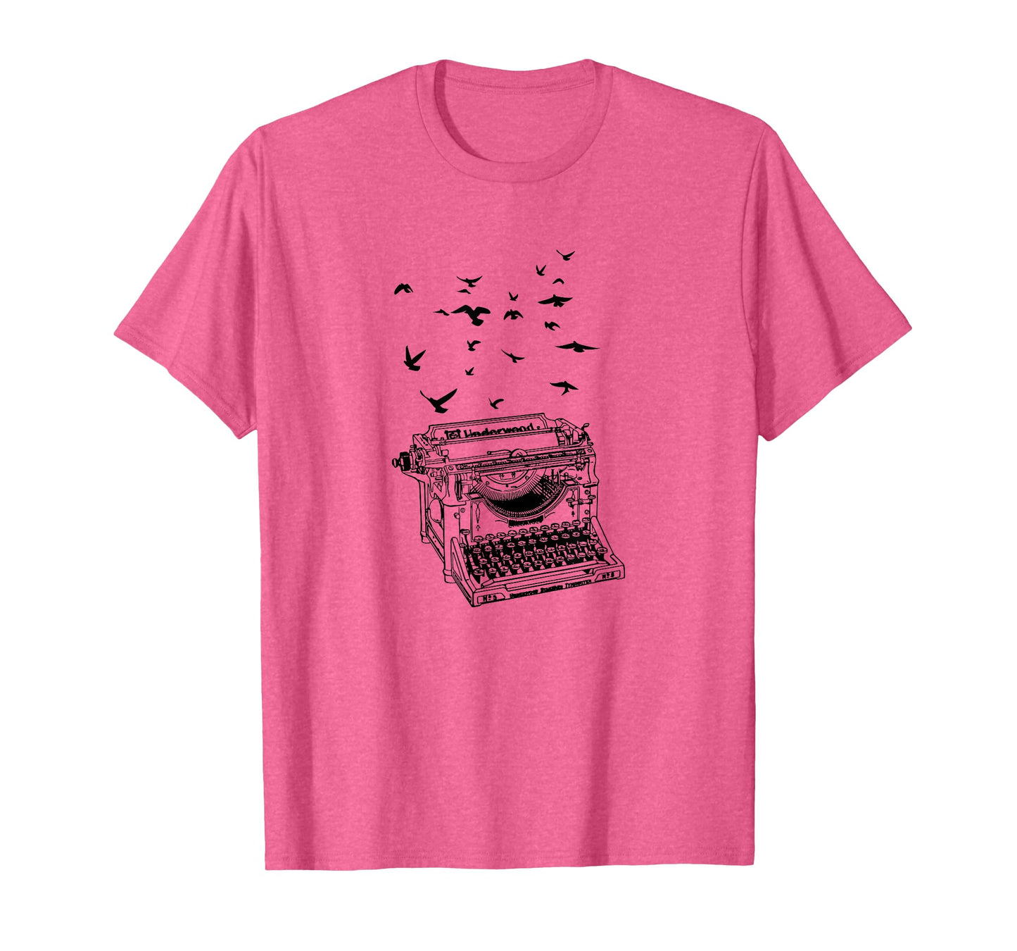 Typewriter Flock Of Birds Freedom Of Speech Humor Novelty T-Shirt