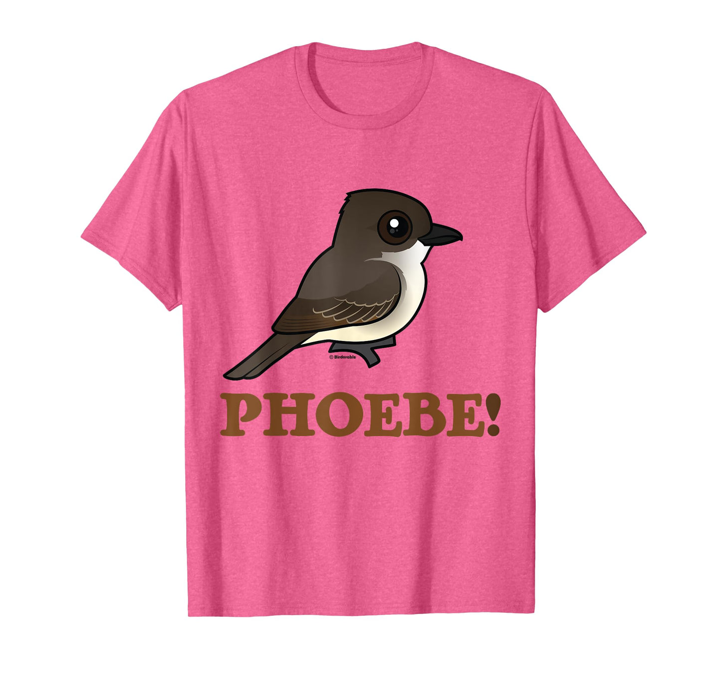 Cute Cartoon Eastern Phoebe Bird Gift Idea from Birdorable T-Shirt
