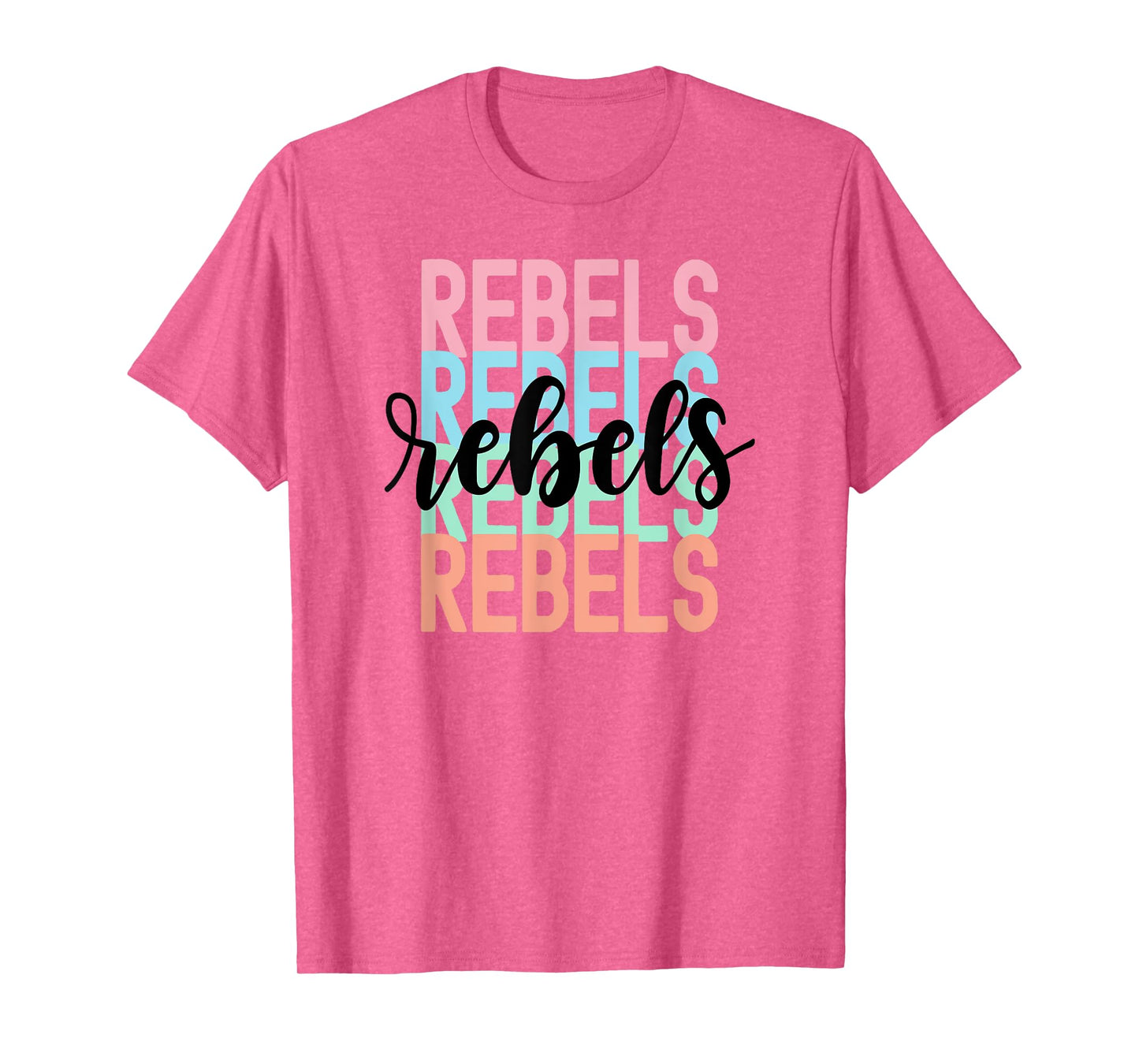 Rebels Team Mascot School Spirit Game Night T-Shirt