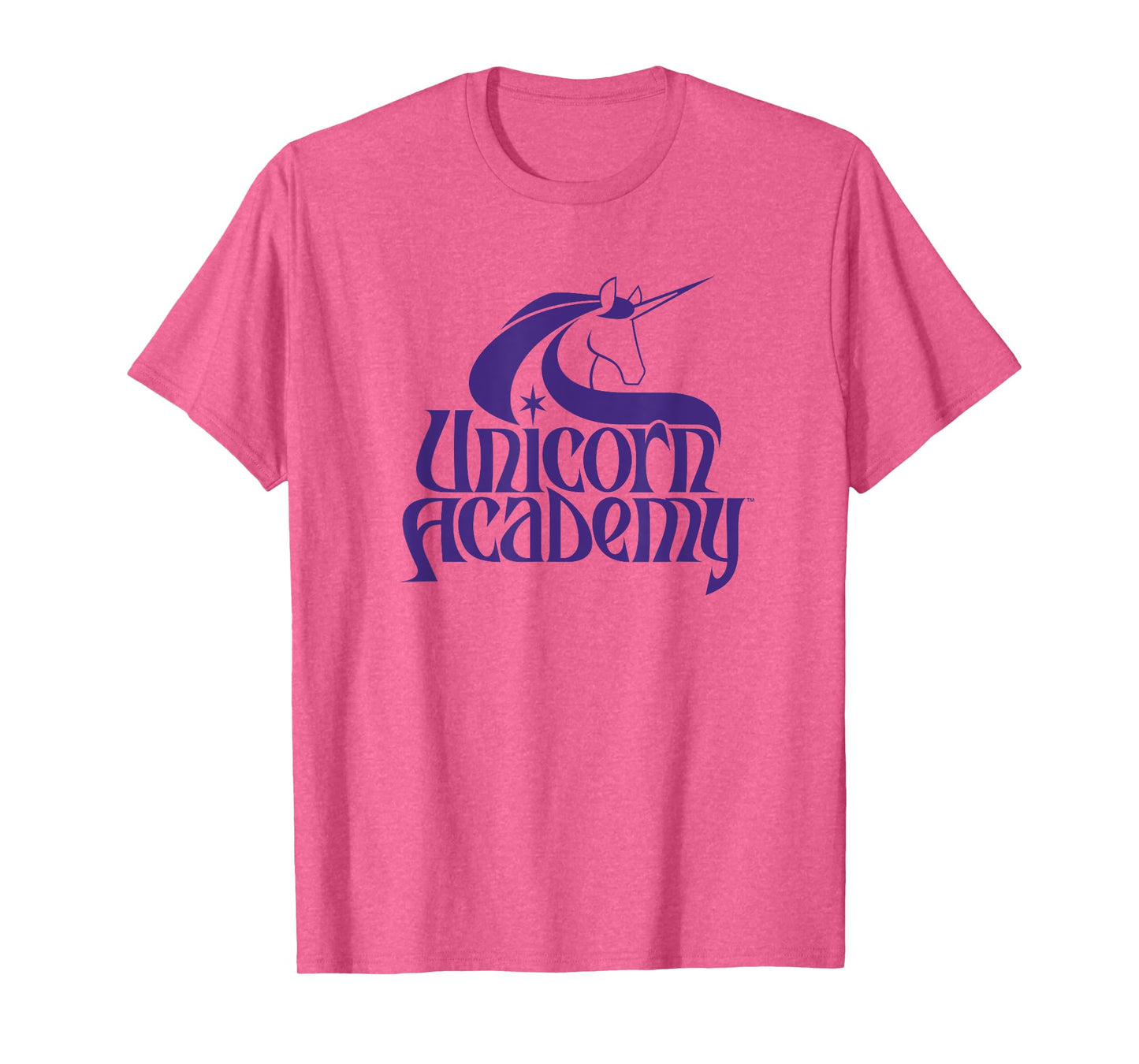 Unicorn Academy Silhouettes Graphic Front and Back Print T-Shirt