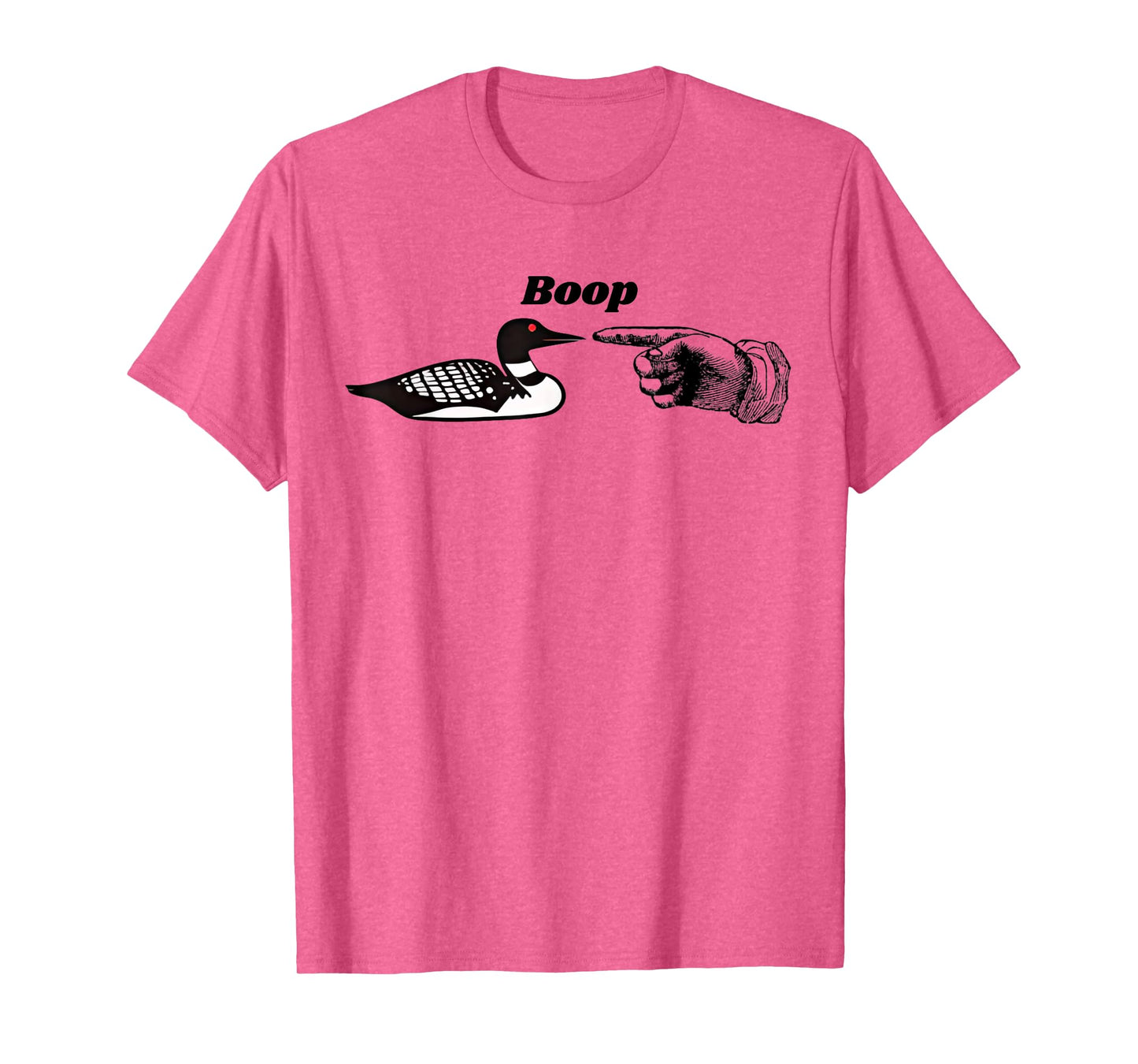 Loon Boop With Pointing Hand Human Water Bird Loon Lovers T-Shirt