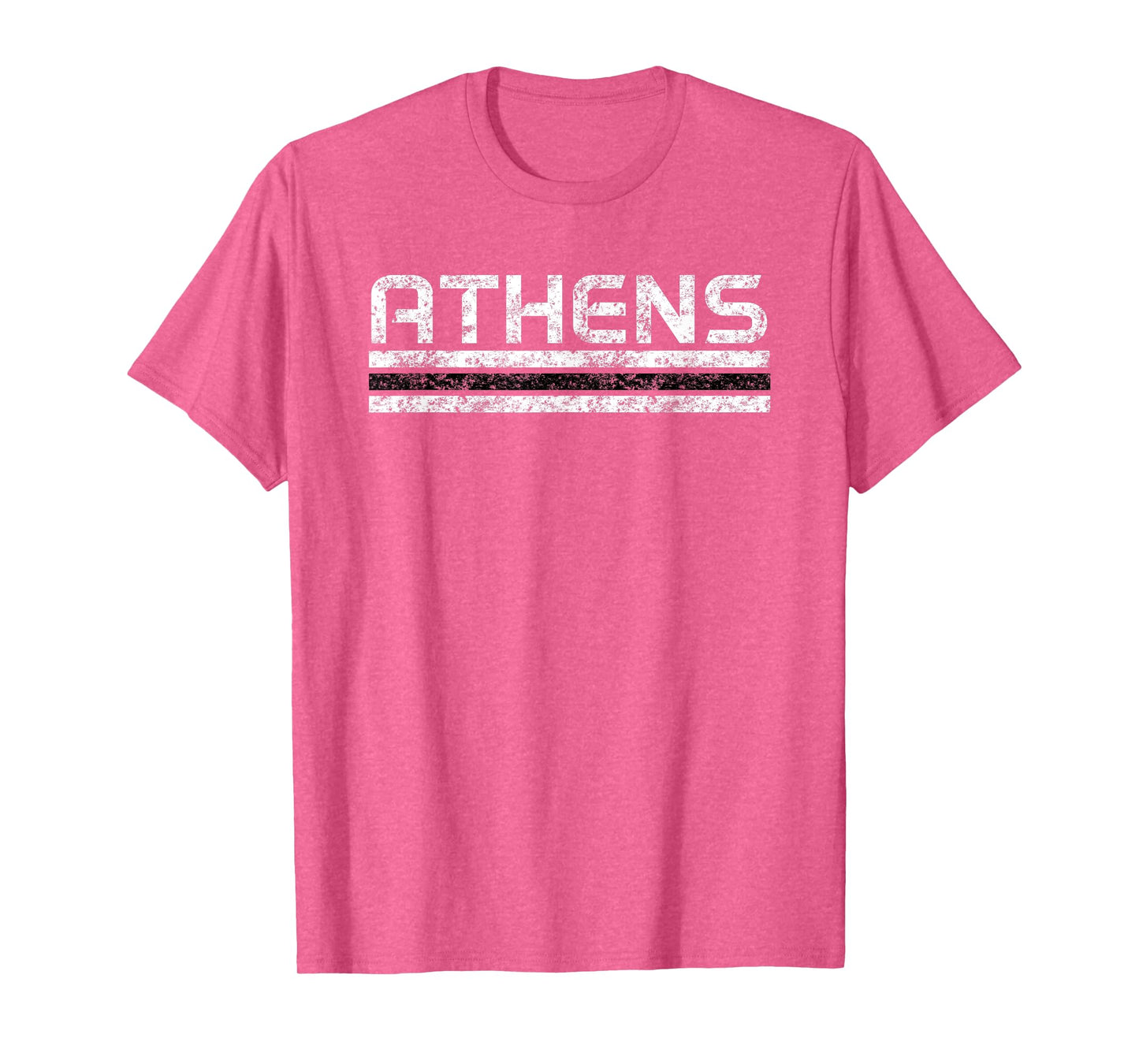 Athens Georgia Retro Vintage Weathered Stripe T-Shirt