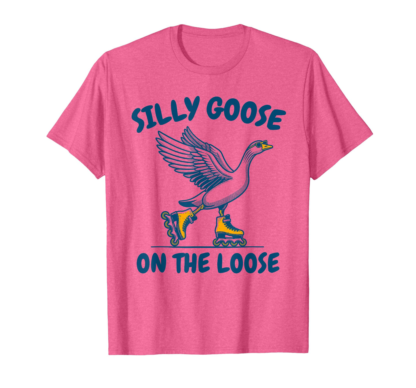 Funny Goose On The Escape Funny Animal Joke Retro Goose T-Shirt