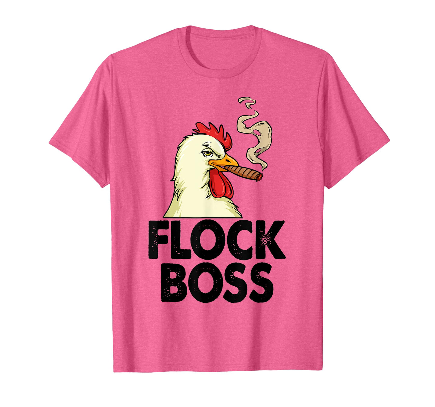 Funny White Smoking Chicken Tee Shirt Flock Boss Women T-Shirt