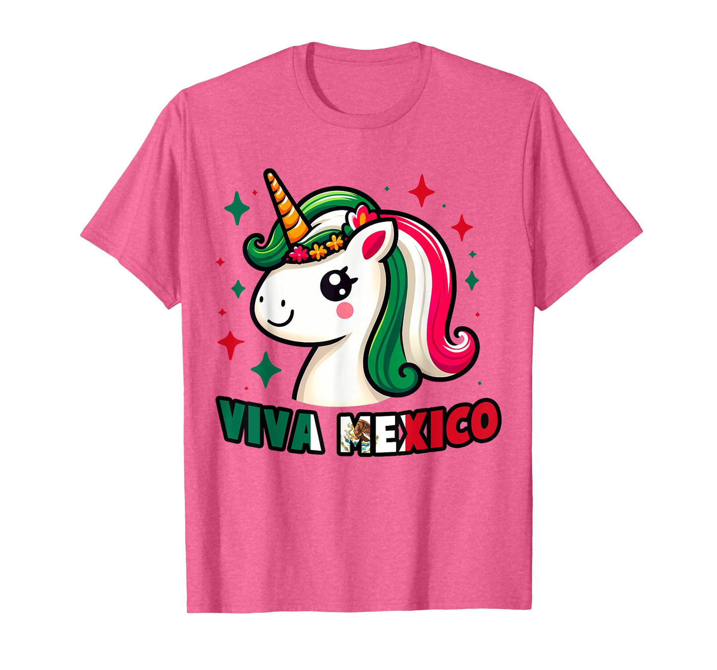 Unicorn Viva Mexico Mexican Independence Day Kids Boys Girls T-Shirt