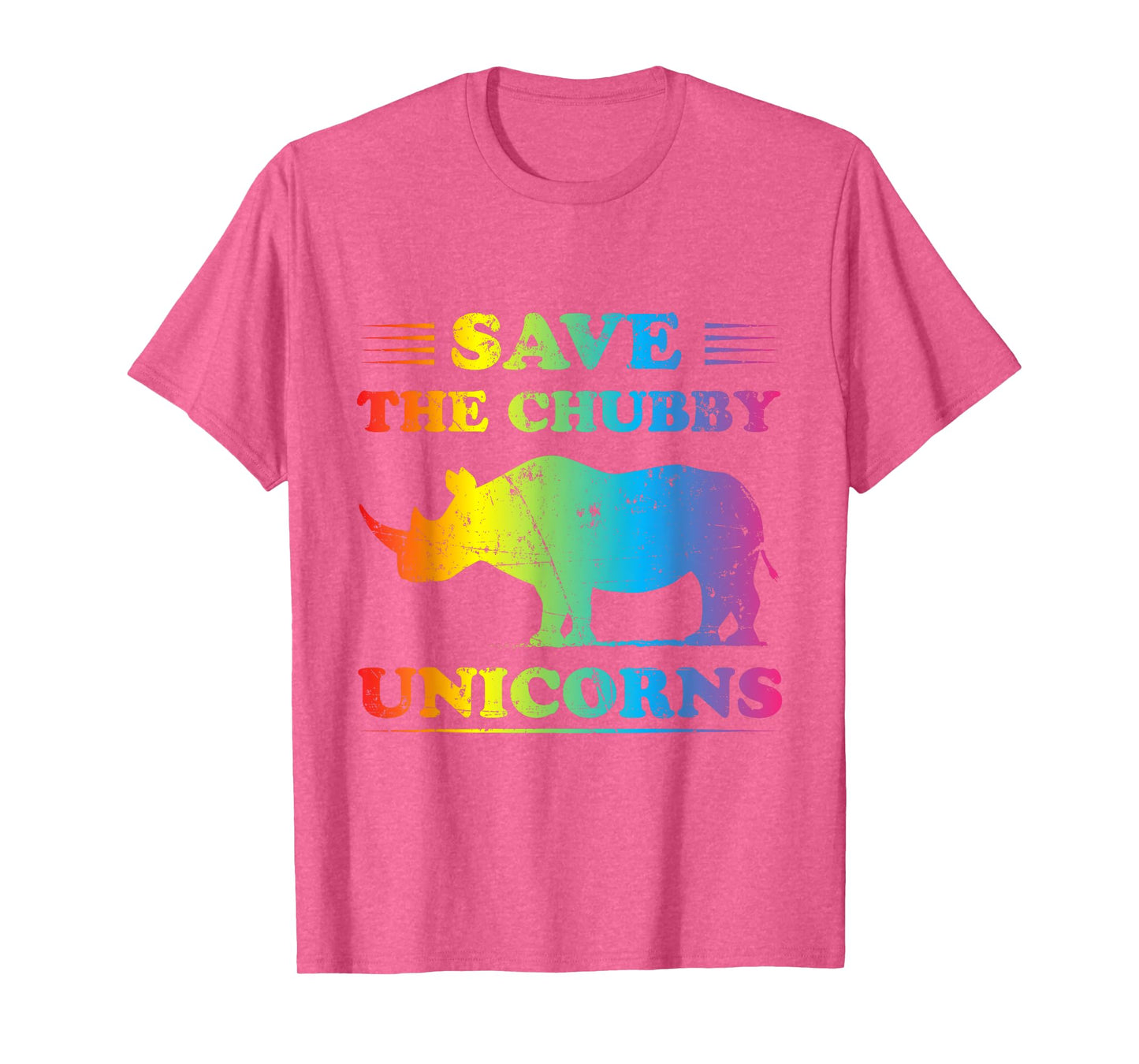 Save The Chubby Unicorns Colorful Rainbow T Shirt T-Shirt