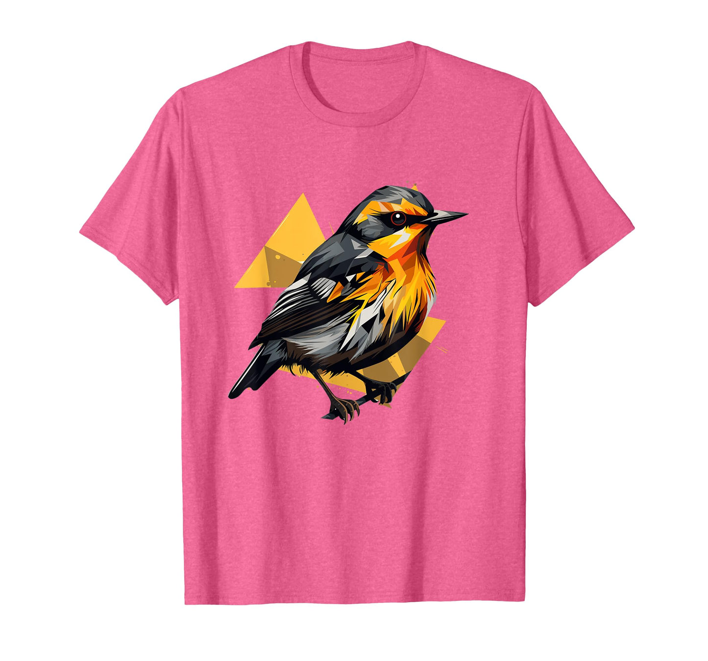 Blackburnian Warbler Geometric Patten Art,Cute Bird Lover T-Shirt