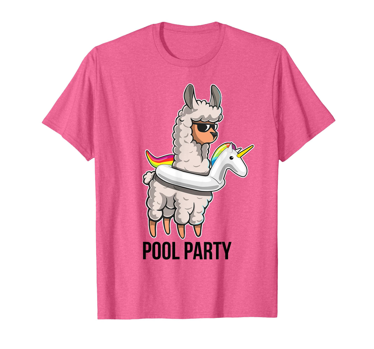 Pool Party Llama Unicorn Float Shirt Funny Llama Gifts Women T-Shirt