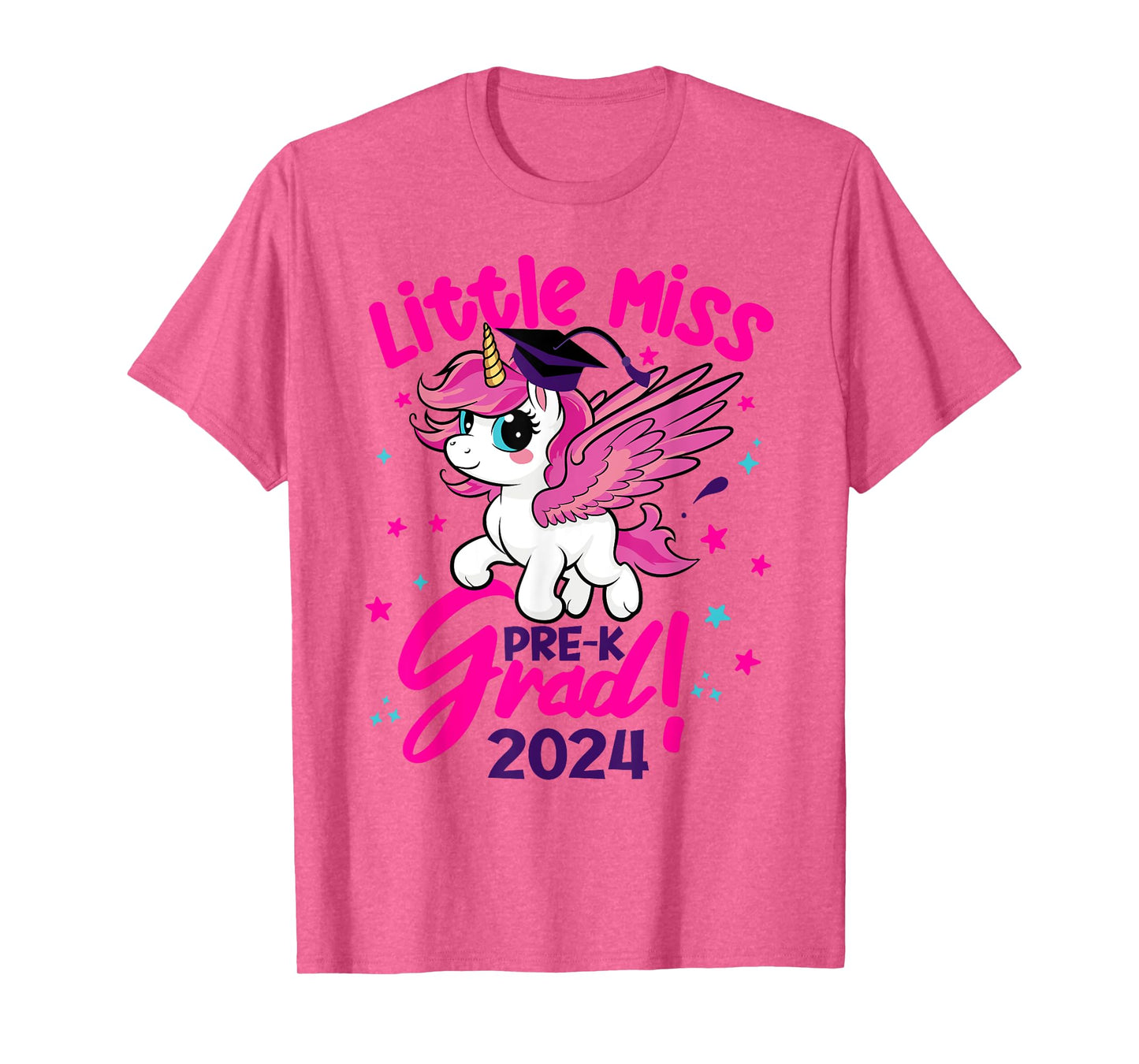 Unicorn Miss Pre-k Grad Preschool Graduation 2024 Kids Team T-Shirt
