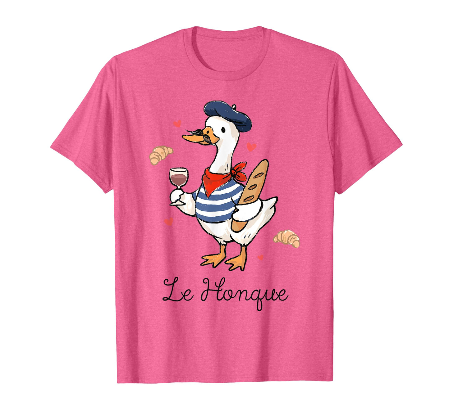 Retro Le Honque Silly Goose Baker Loving Baking Duck Meme T-Shirt