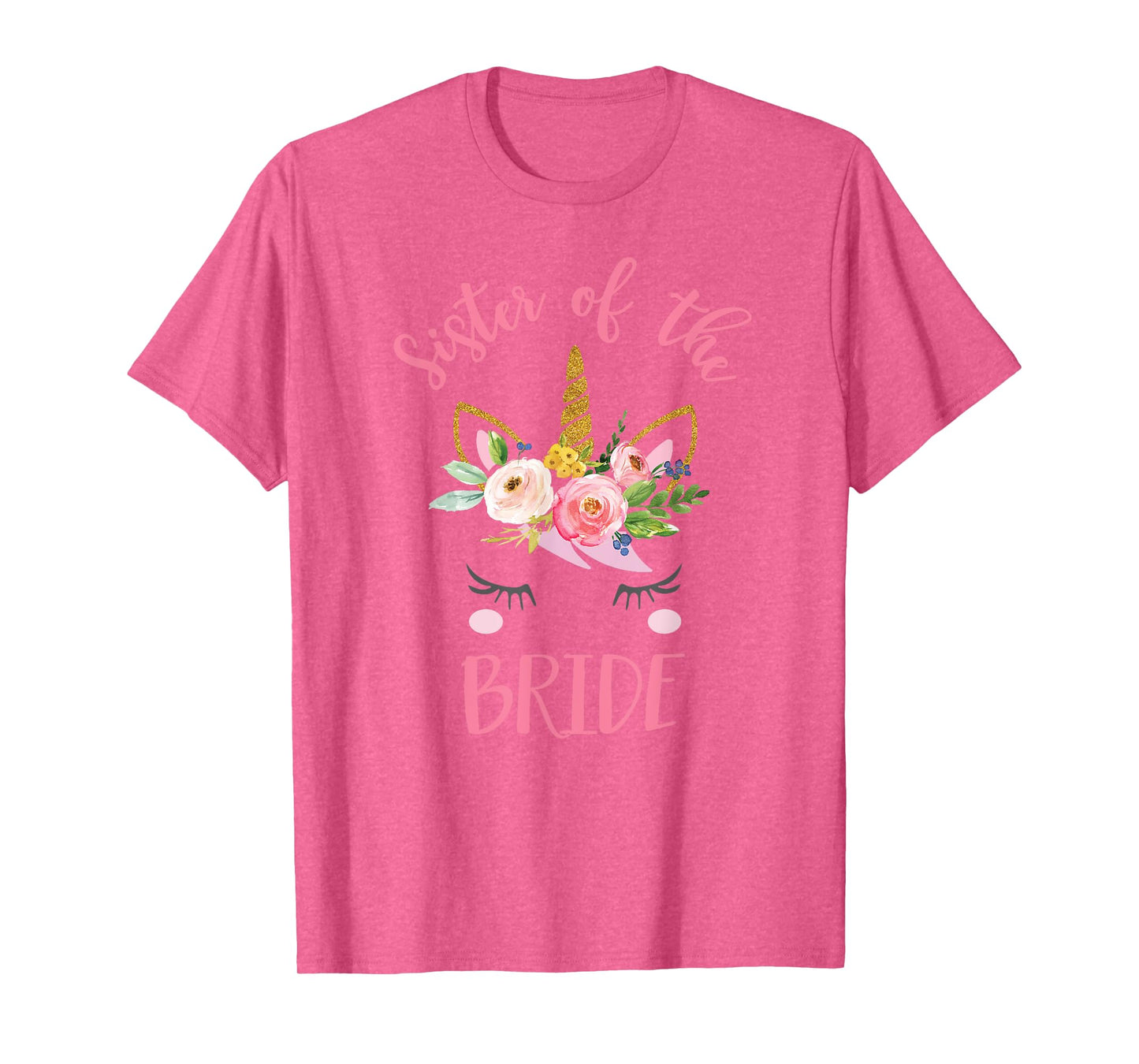 Unicorn Sister of the Bride T-Shirt, Wedding Gift