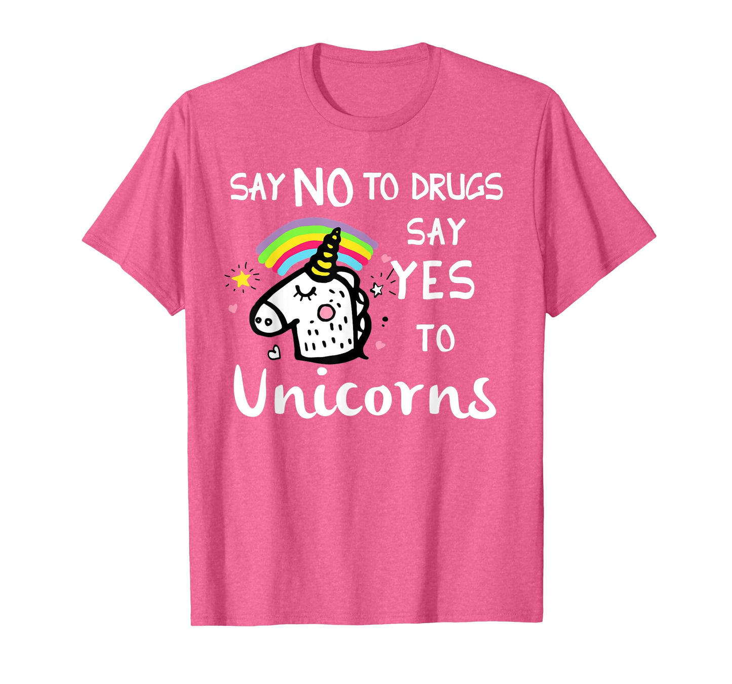 Red Ribbon Week Kids Youth Say No Say Yes to Unicorns T-Shirt