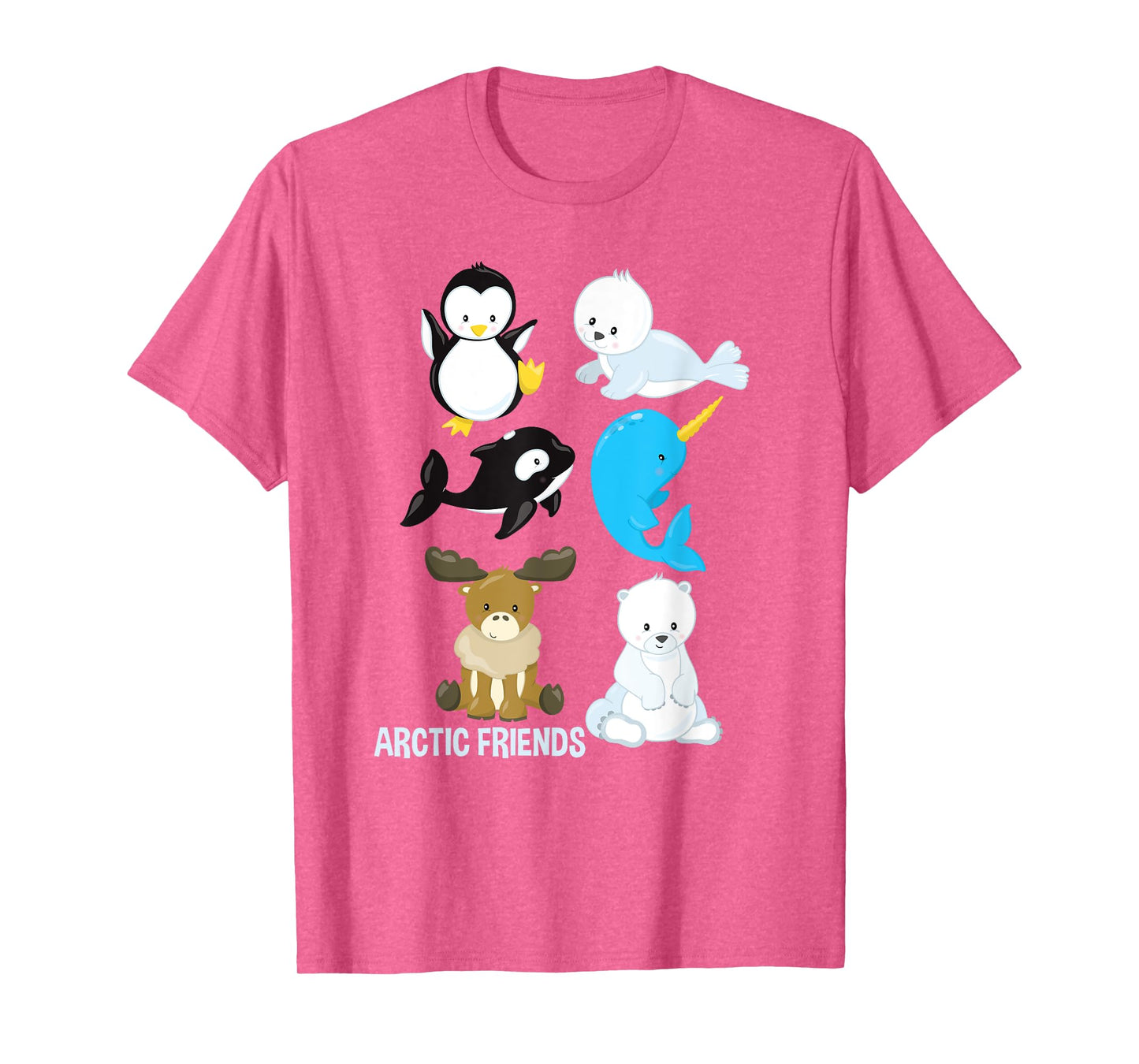 Arctic Animals Penguin Seal Whale Polar Bear Narwhal T-Shirt T-Shirt