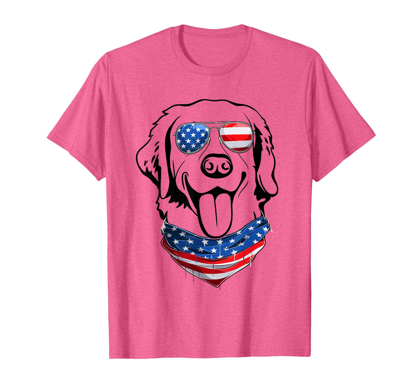 Labrador 4th of July Patriotic American Flag Labrador Dog T-Shirt