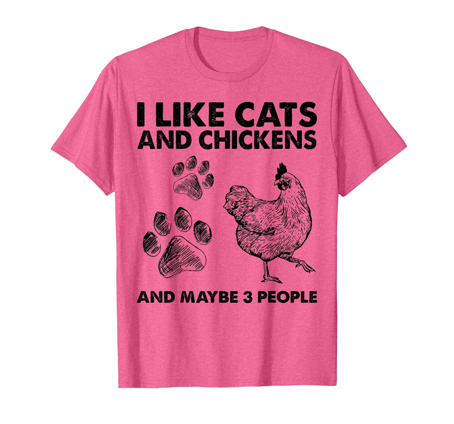 I Like Cats And Chickens And Maybe 3 People Funny Gift Idea T-Shirt