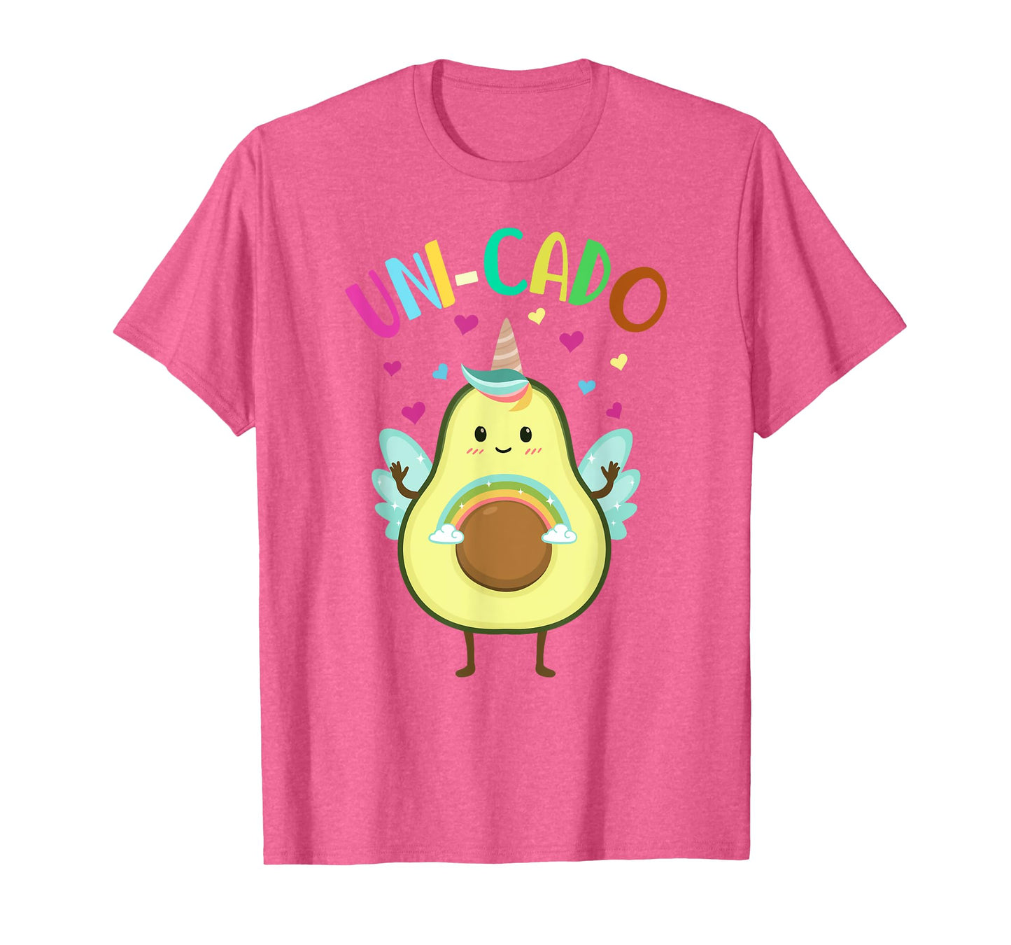 Cute Avocado Shirt Kids Toddler Little Girl Unicorn Birthday T-Shirt