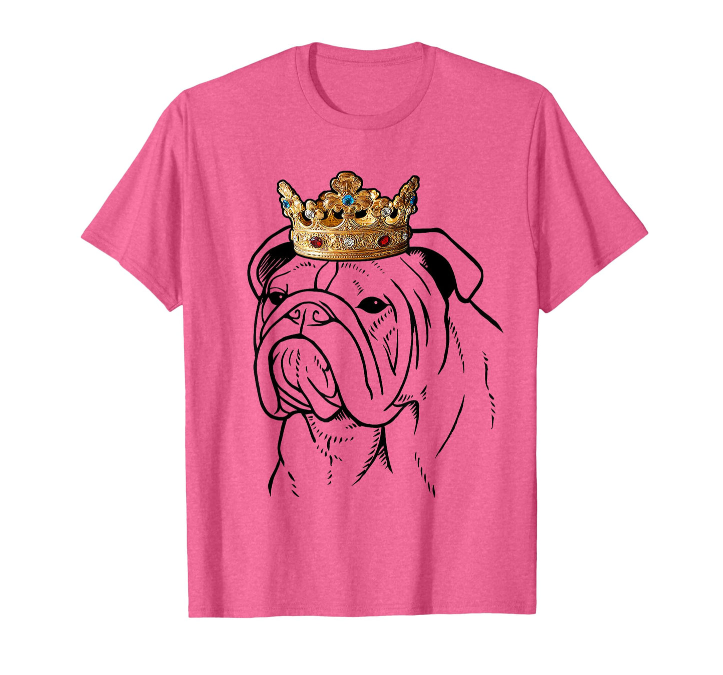 Bulldog Wearing Crown T-Shirt