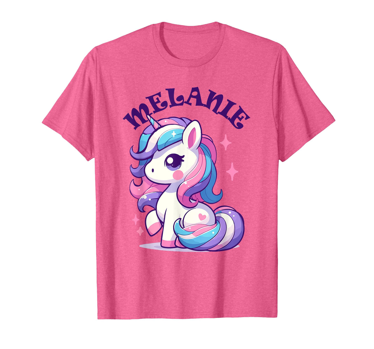 Melanie Cute Unicorn Design for Girls Name Melanie T-Shirt