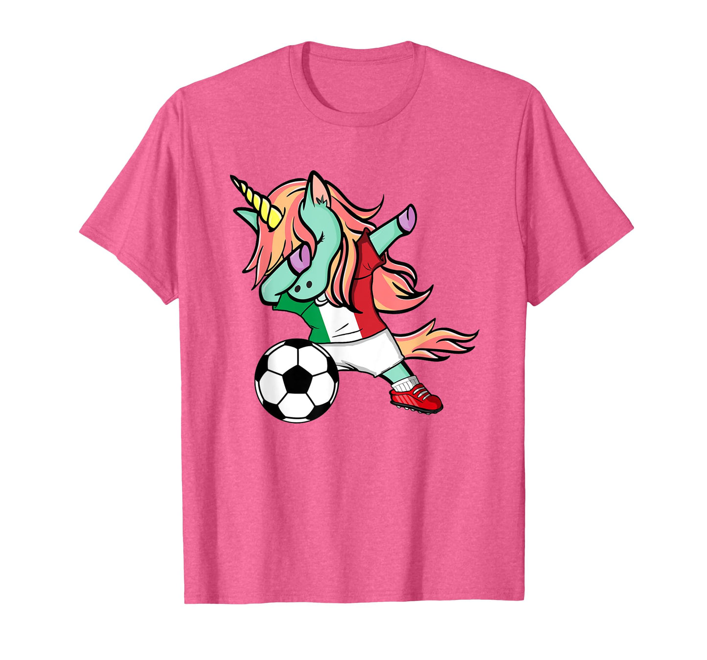 Dabbing Unicorn Italy Soccer Jersey Italian Football Lovers T-Shirt