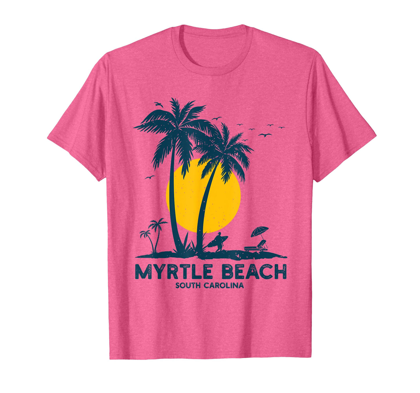 Family Vacation Retro Sunset South Carolina Myrtle Beach T-Shirt