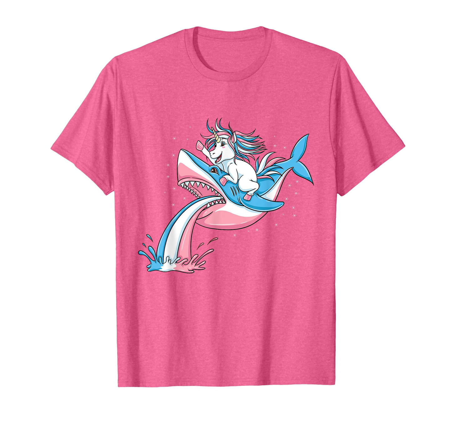 Unicorn Riding Trans Pride Shark Transgender T-Shirt
