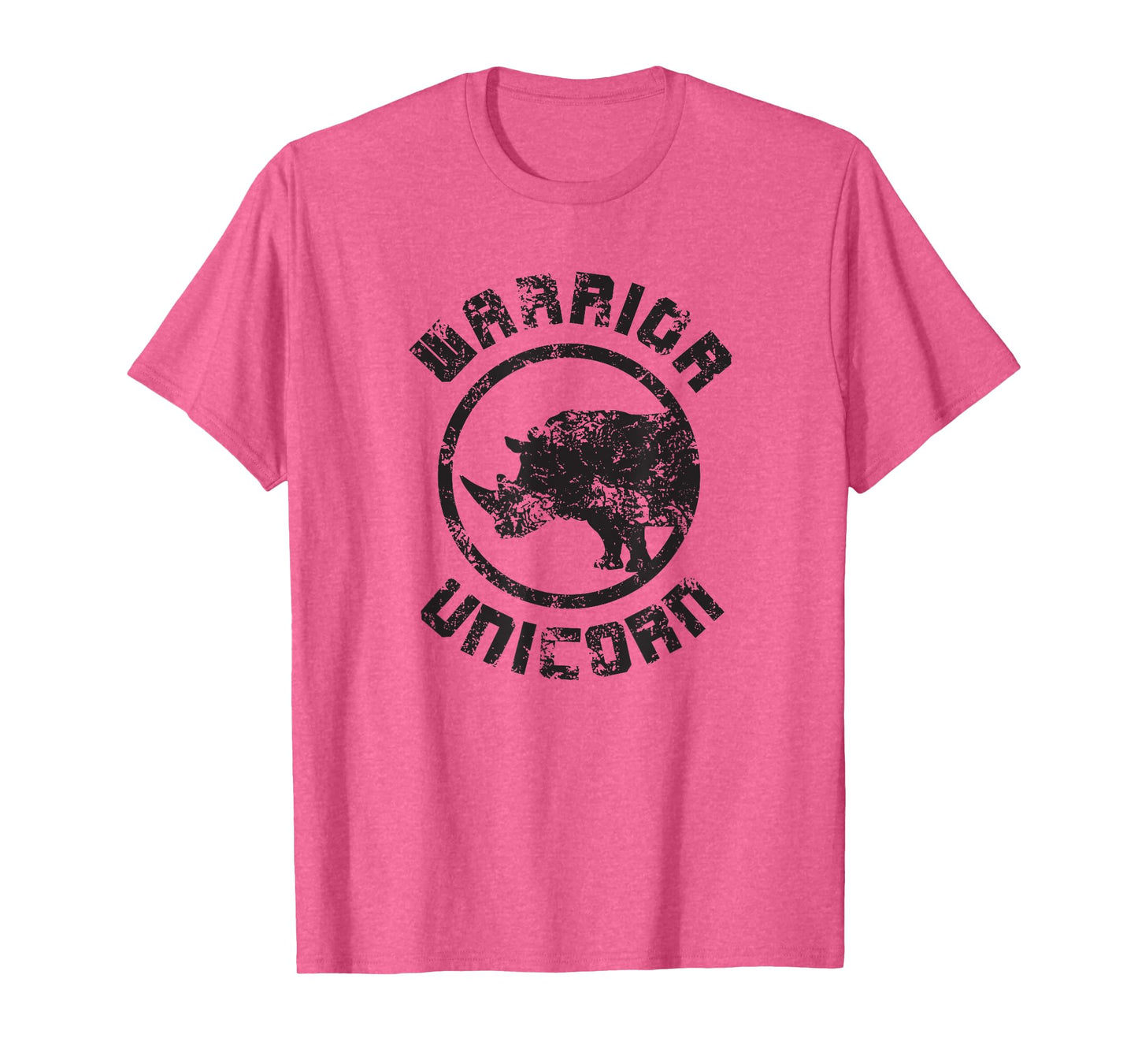 Warrior Unicorn Rhino Tshirt Distressed Graphic Tee T-Shirt