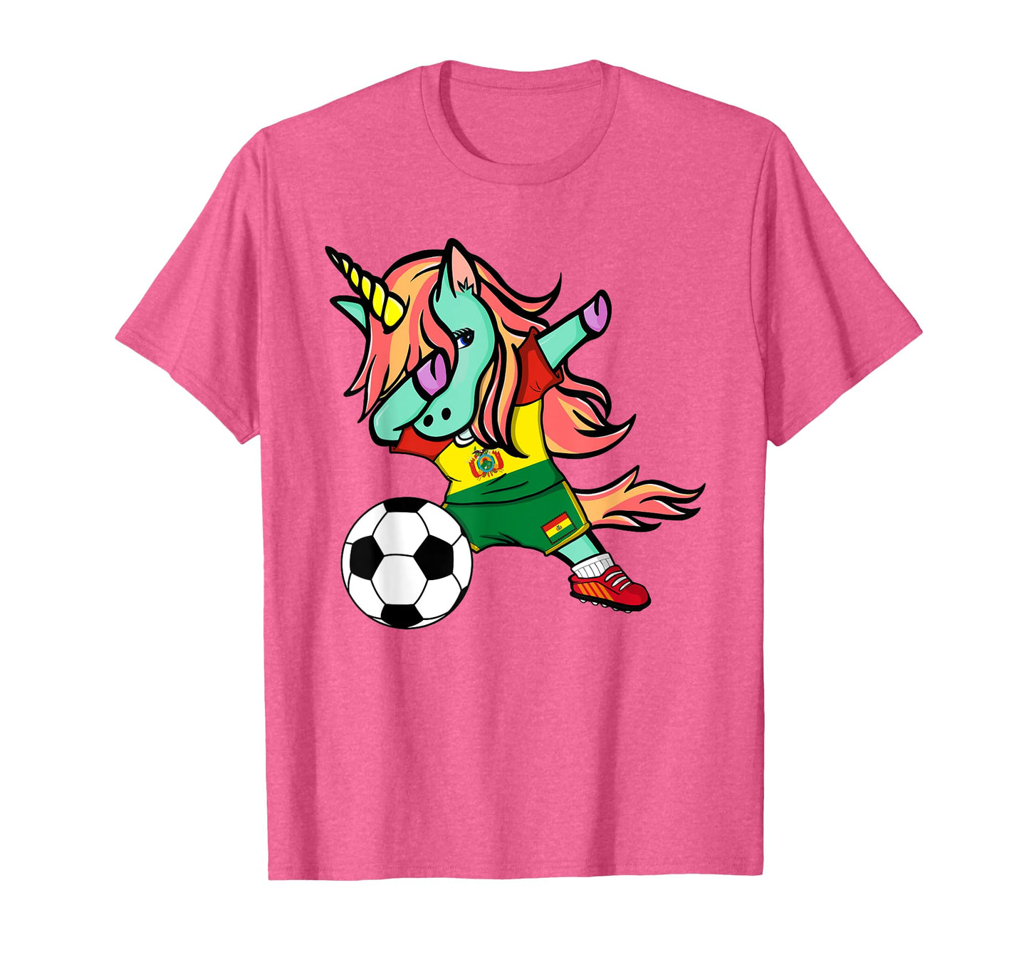 Unicorn Dab Bolivia Soccer Jersey Bolivian Football Lover T-Shirt