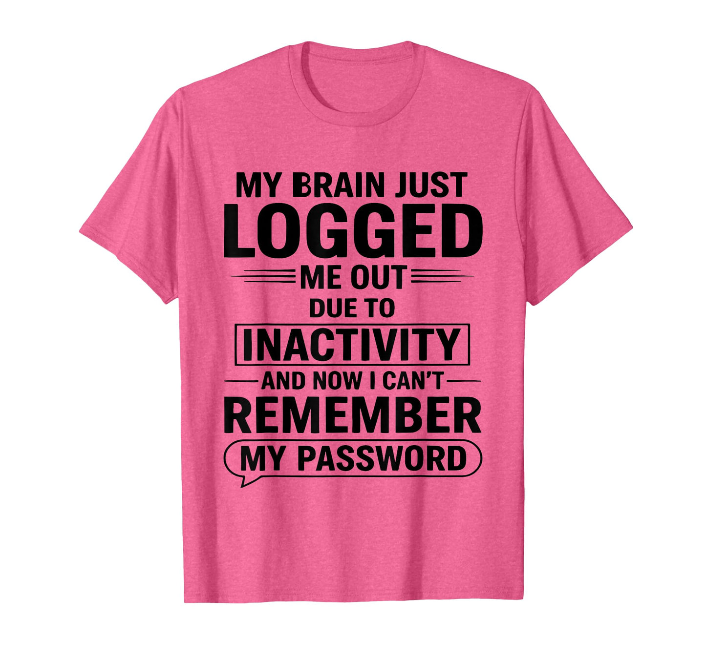 My Brain Just Logged Me Out Due to Inactivity and Now I Cant T-Shirt