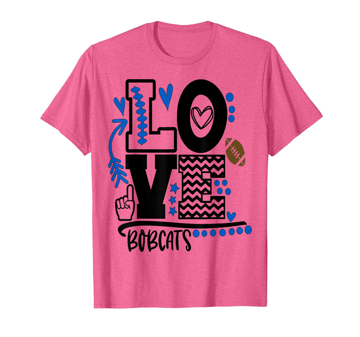 Football, bobcats, shirt, cats, mom, school spirit, t shirt T-Shirt