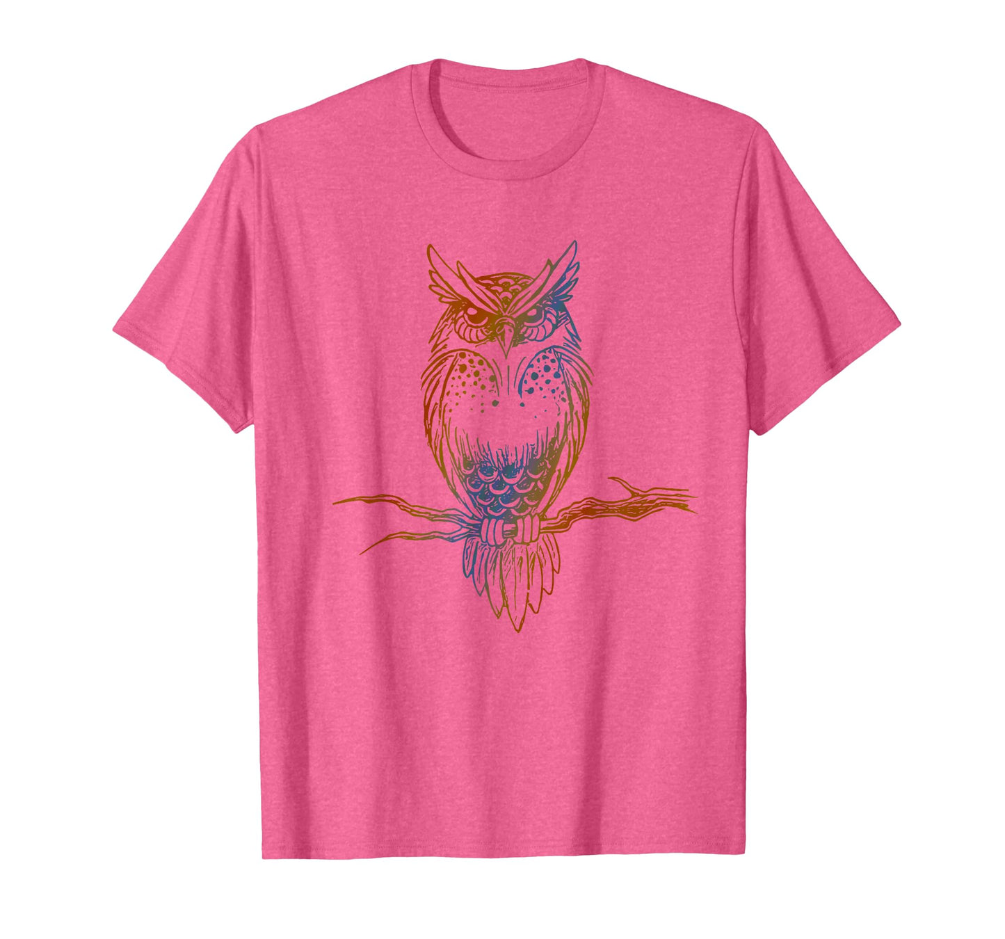 Multicolored Great Horned Owl T-shirt T-Shirt