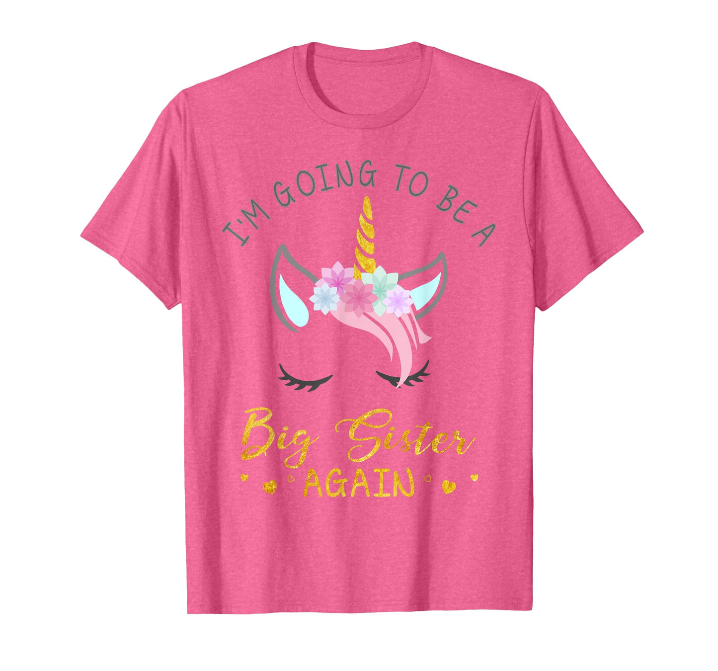 I'm Going To Be A Big Sister Again Unicorn T-Shirt for Girls