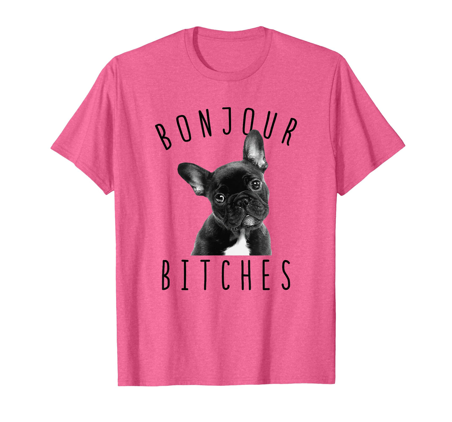 Bonjour Bitches Funny French Bulldog Dog Lover Gift Men Women T-Shirt