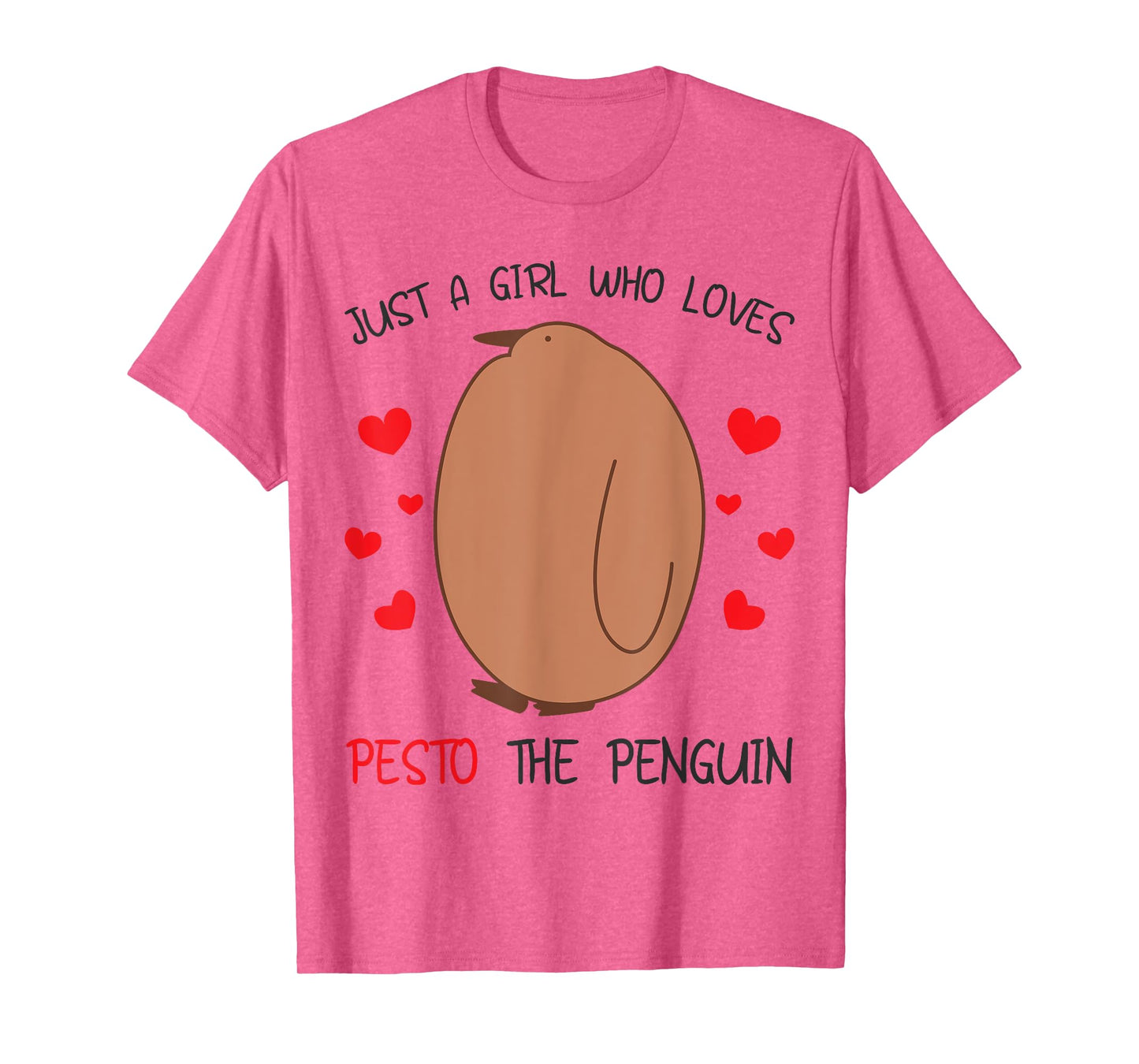 Just a Girl Who Loves Pesto The Penguin Funny Bird Meme T-Shirt