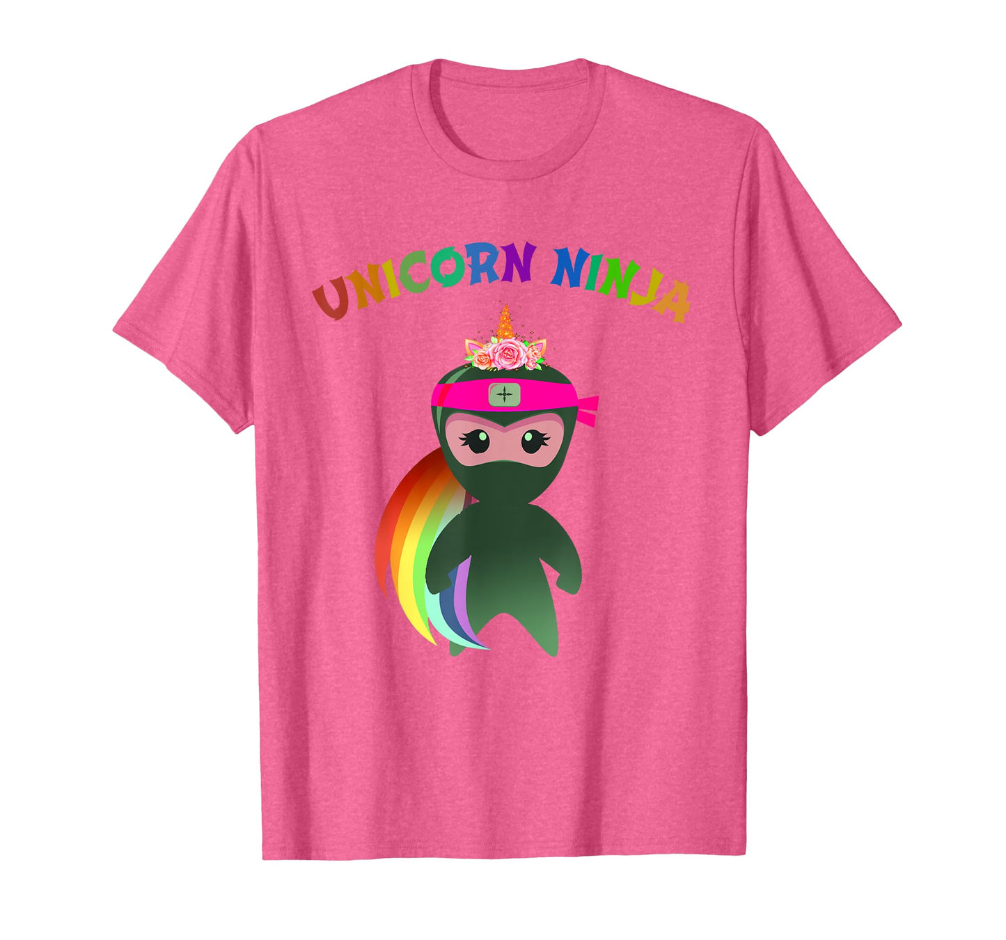 Pink UNICORN NINJA Fancy Dress Spy Girls Kids Mom Teachers T-Shirt