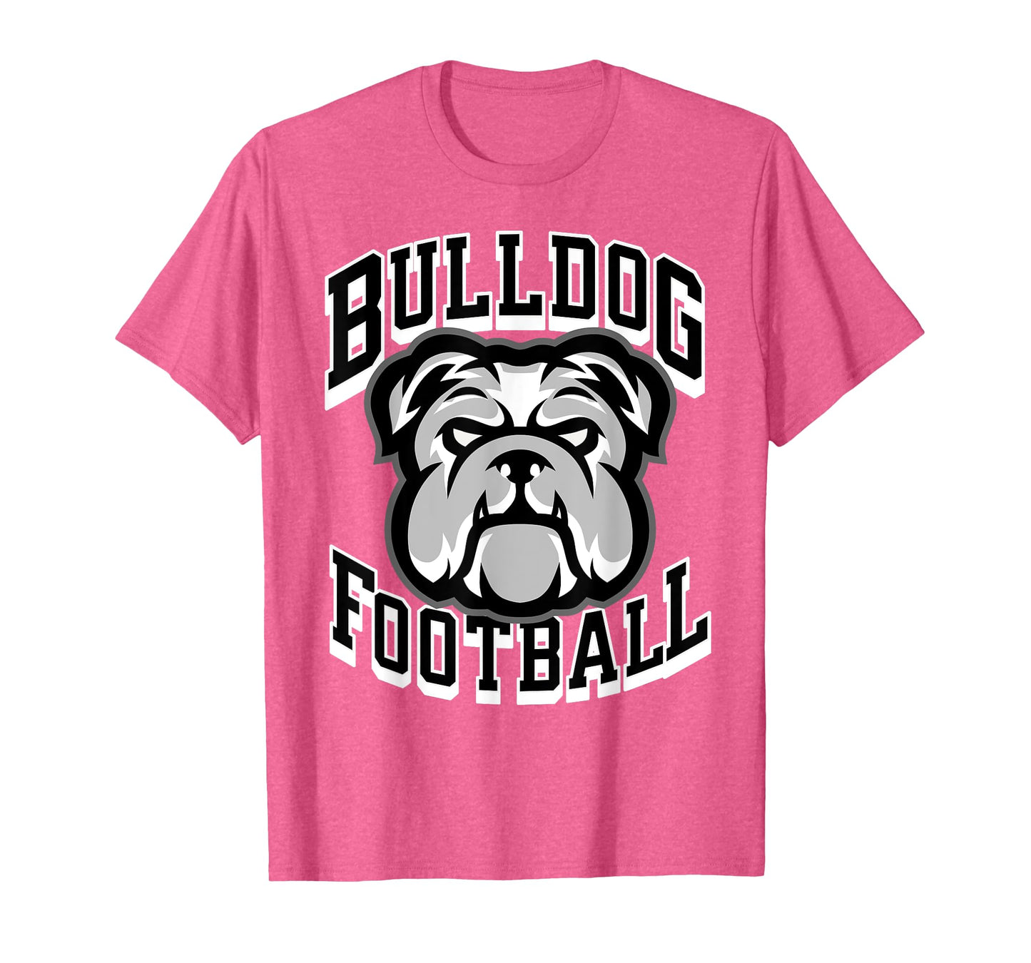 Bulldogs Football Game Day Print Mom Dad Black T-Shirt