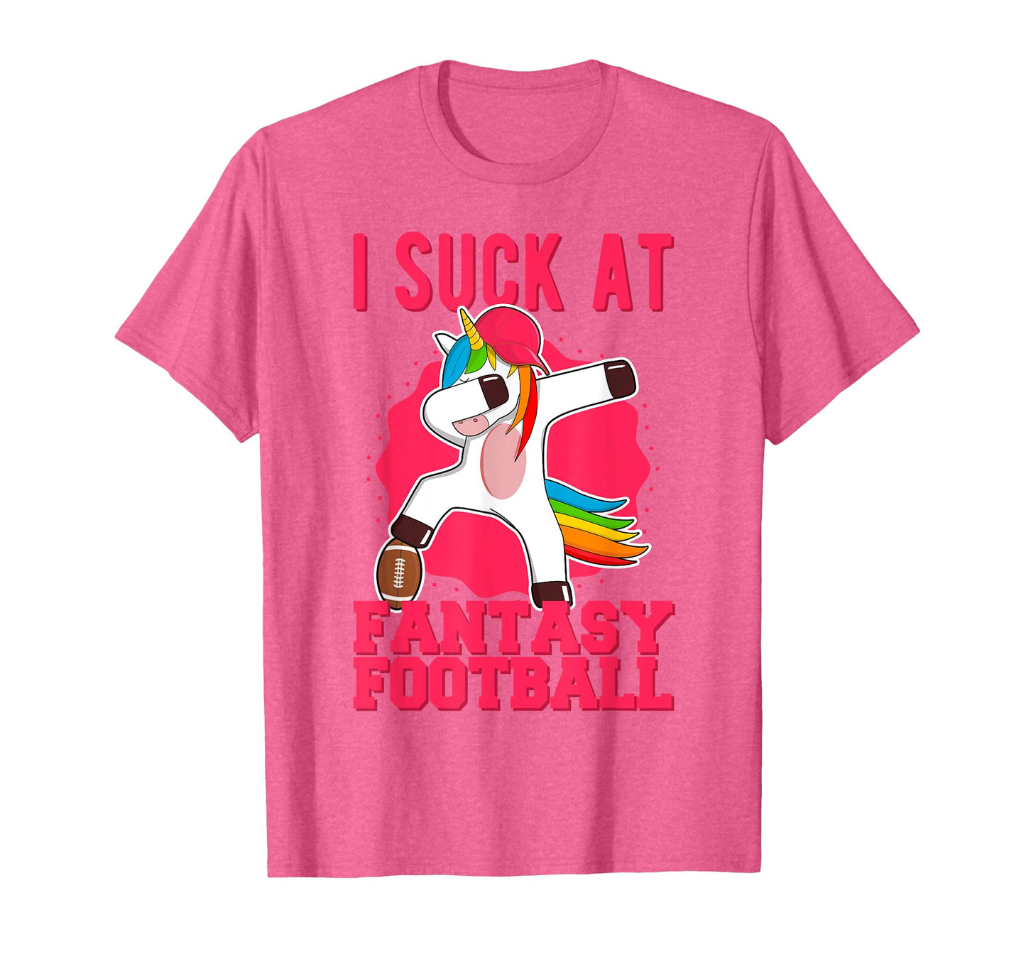 I Suck At Fantasy Football Punishment Loose Dabbing Unicorn T-Shirt