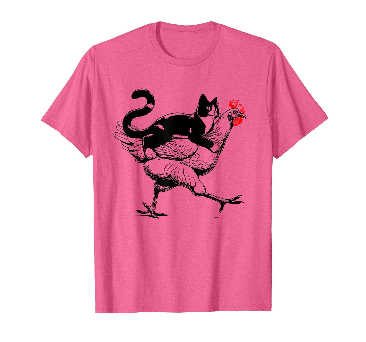 Tuxedo Cat on a Chicken Funny tuxedo cat riding a chicken T-Shirt for Men Women Girls Kids