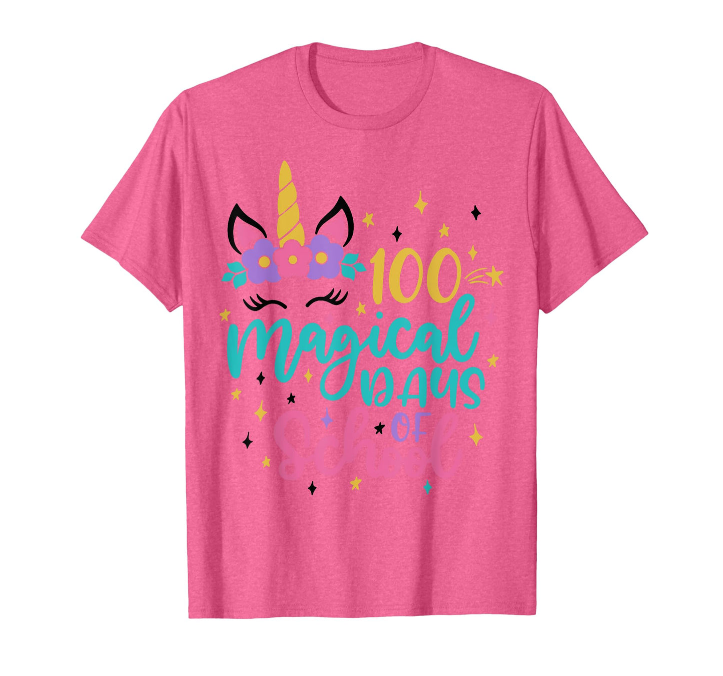 100th Day of School Unicorn 100 Magical Days Teacher Girls T-Shirt