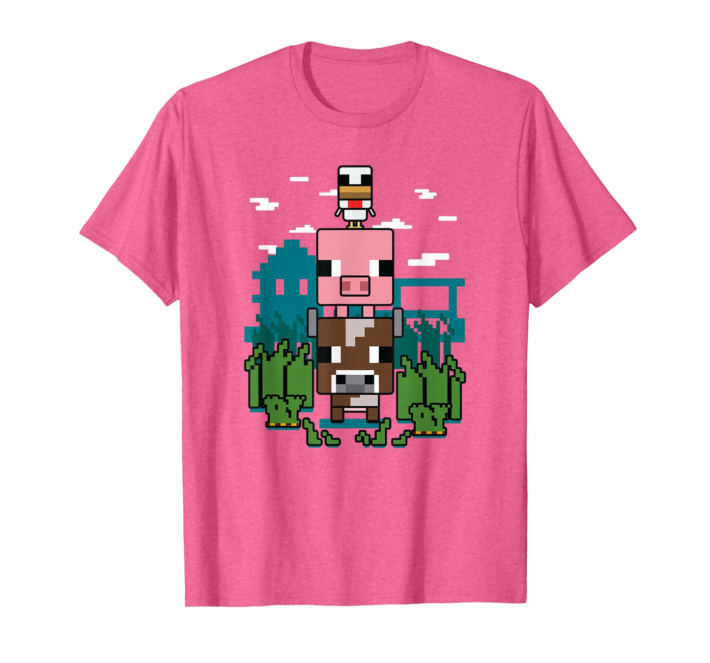 Minecraft Farm Animal Stack Poster T-Shirt