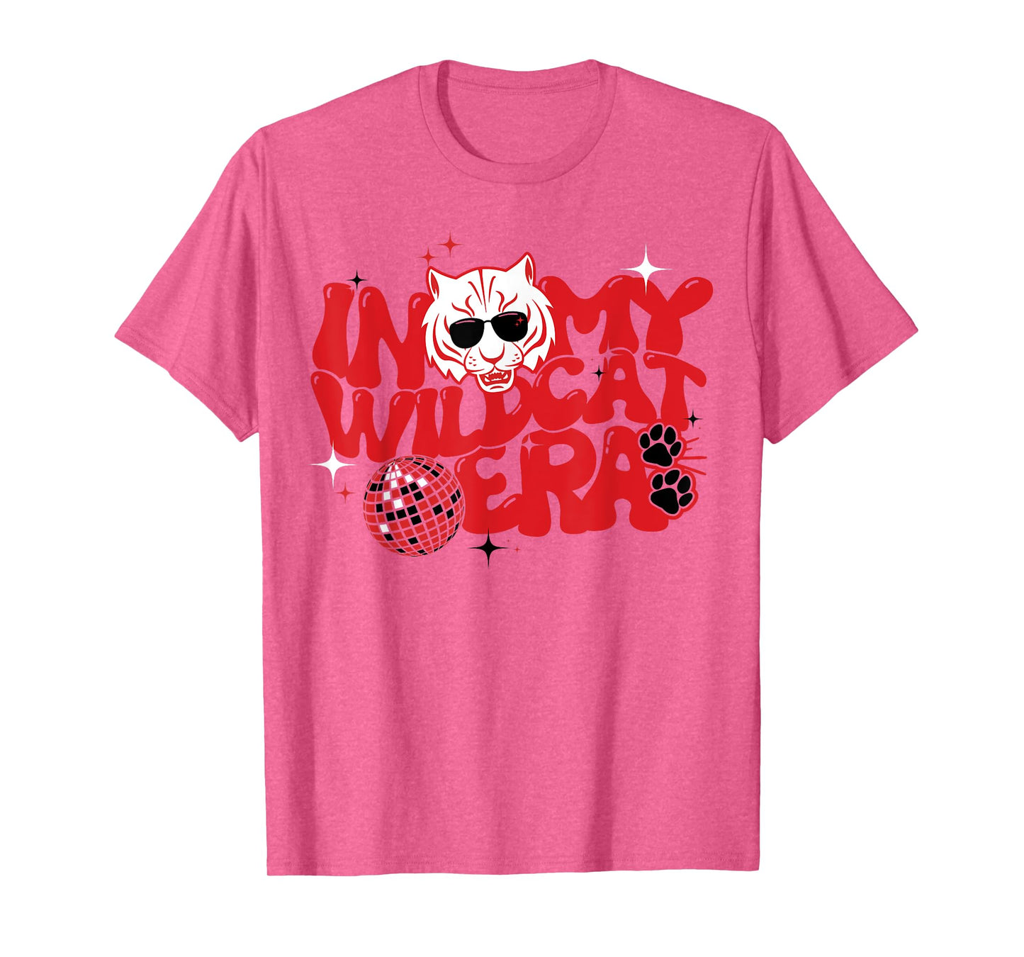 In My Wildcat Era Go Wildcats Groovy School Spirit Mascot T-Shirt