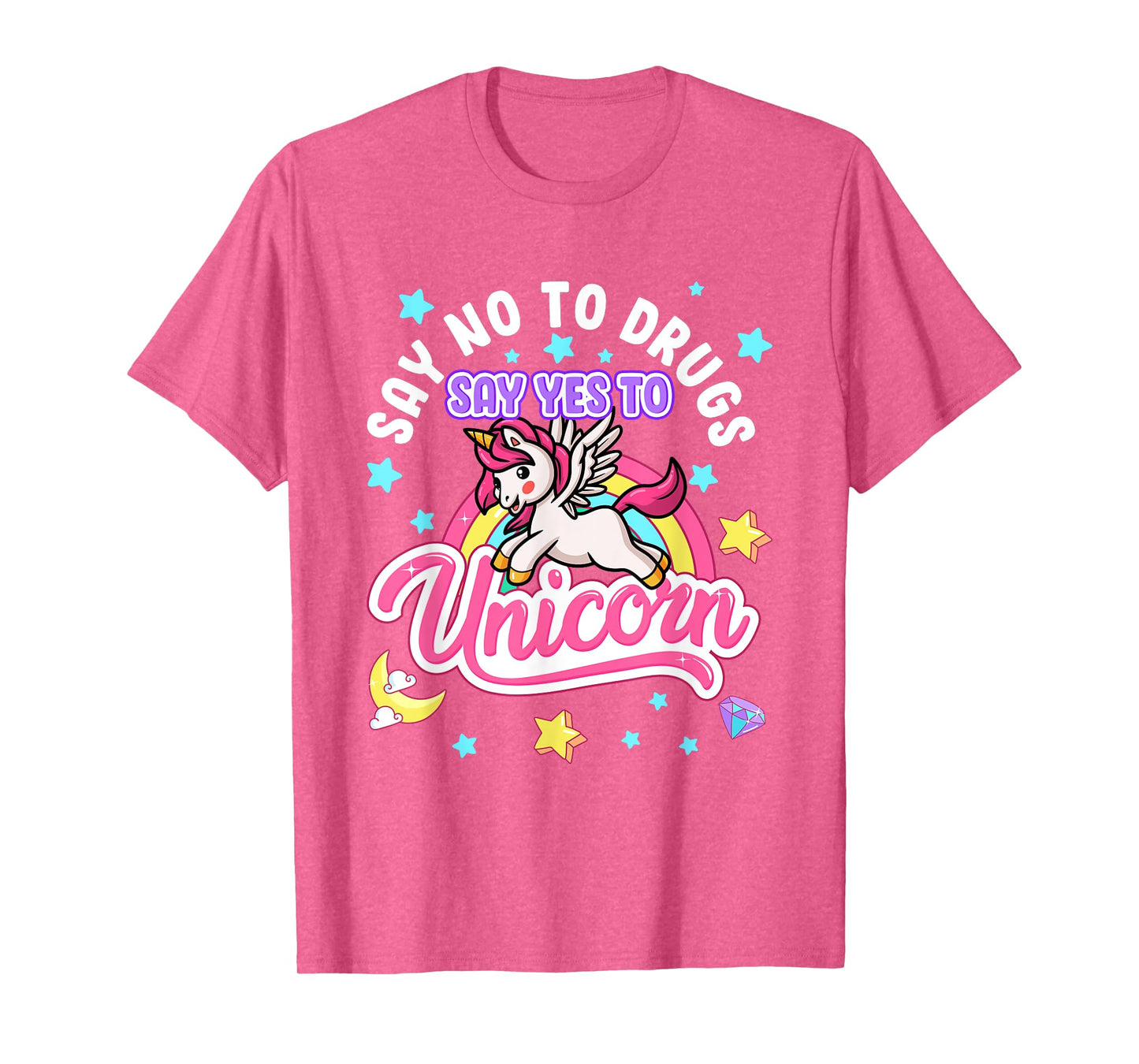 Say No Say Yes to Unicorns Red Ribbon Week T-Shirt