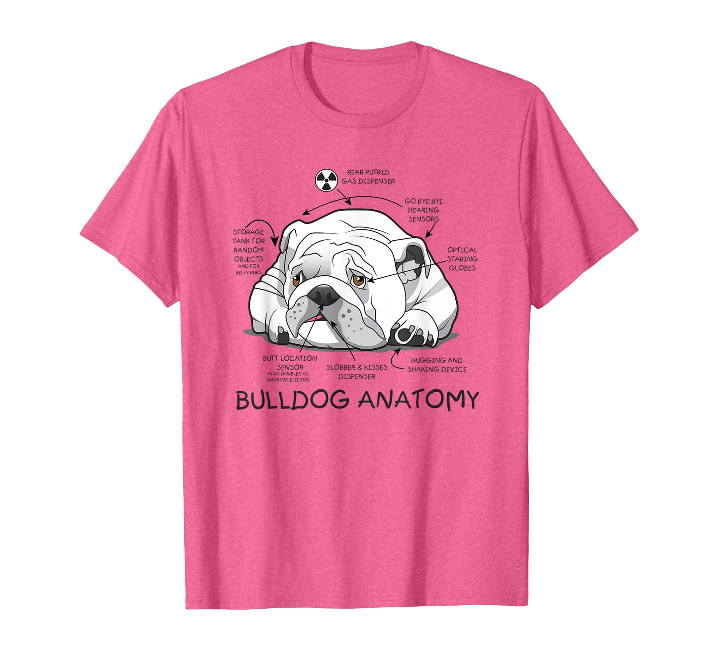 Funny Cute English Bulldog Anatomy Dog Biology Gift Men Women T-Shirt