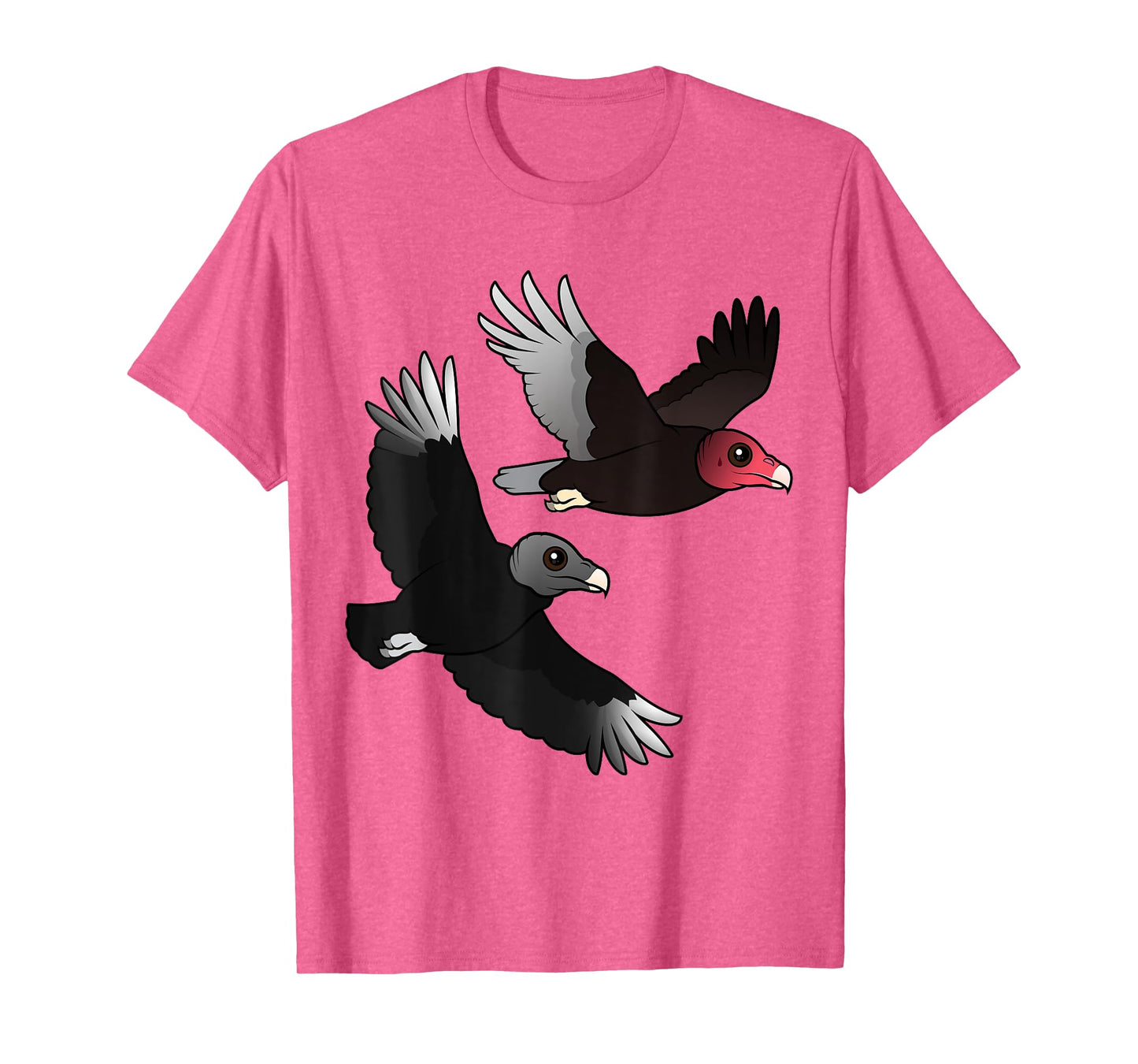 America's Vultures Cute Cartoon Turkey & Black Vulture Birds T-Shirt