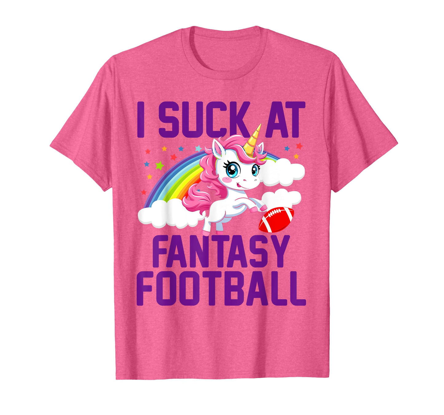 I Suck at Fantasy Football Unicorn Fantasy Football Loser T-Shirt