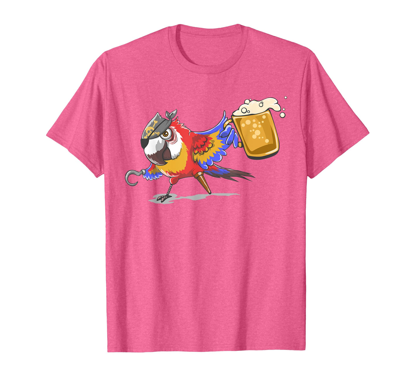 Beer Drinking Pirate Parrot TShirt, Gasparilla Party Gift T-Shirt