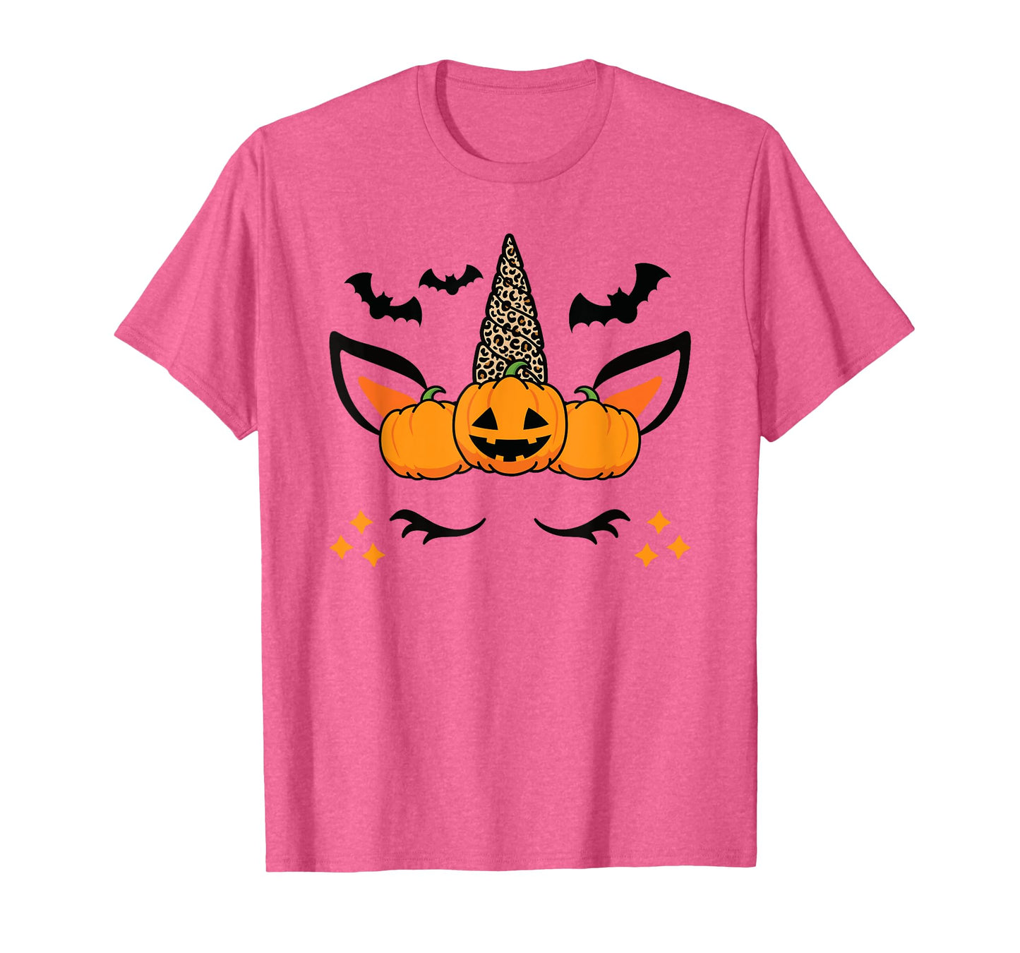 Cute Halloween Unicorn Costume Leopard Pumpkins T-Shirt