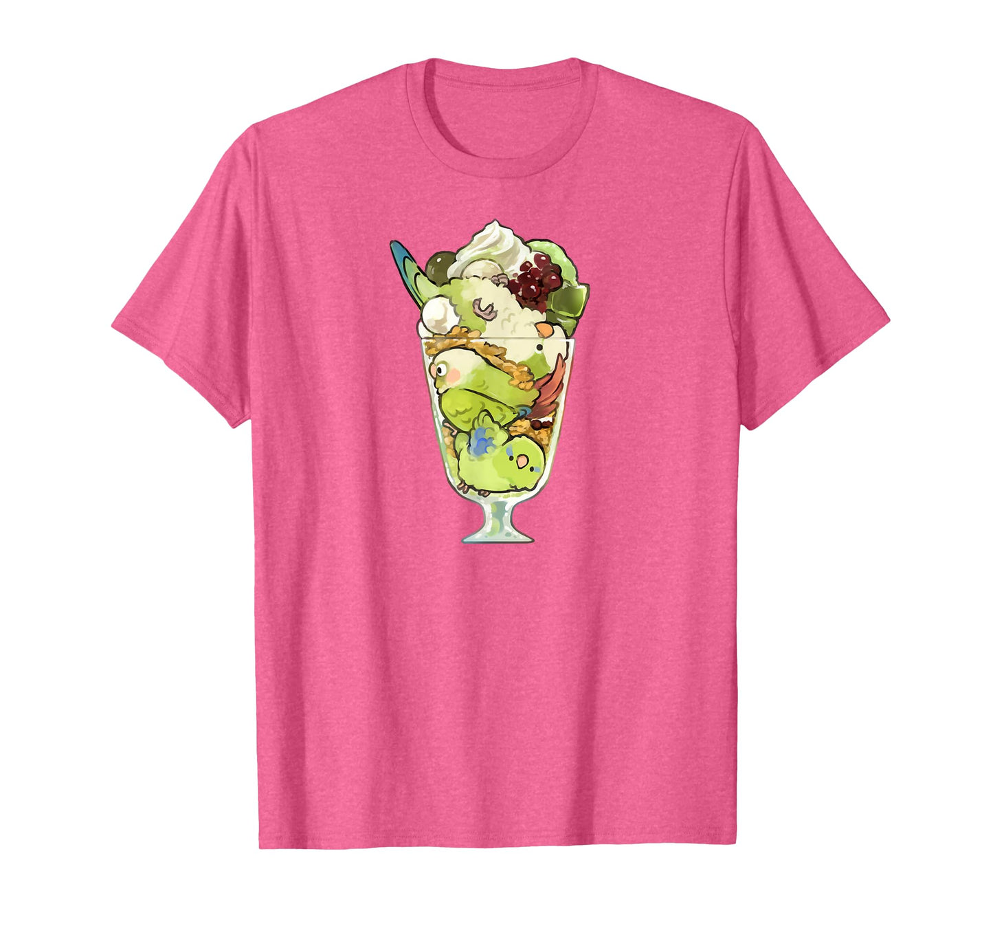 Bird Parfait (Green) Quaker Green Cheek Conure Parrotlet T-Shirt