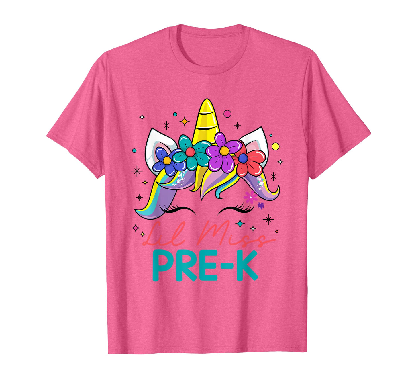 Lil Miss Pre-K Unicorn First Day Of Pre K Preschool Girls T-Shirt