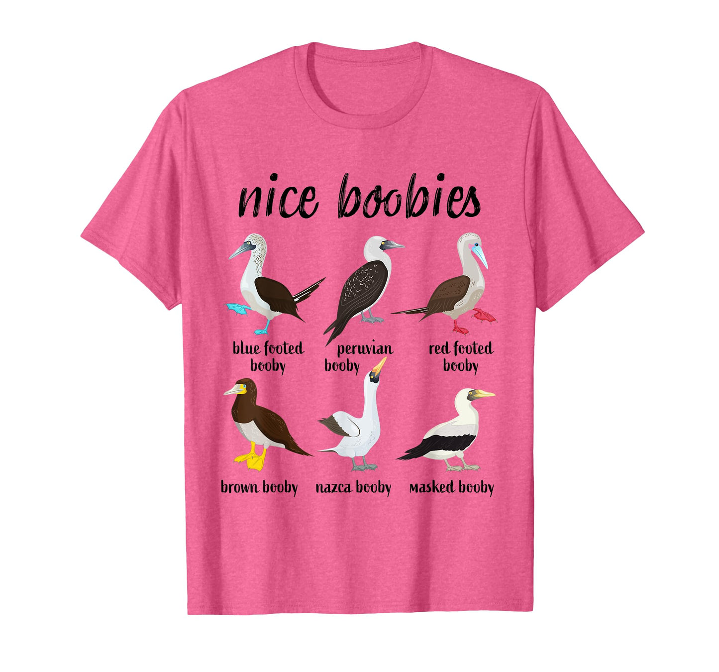 Nice Boobies Funny Booby Birds Birdwatching Ornithology T-Shirt